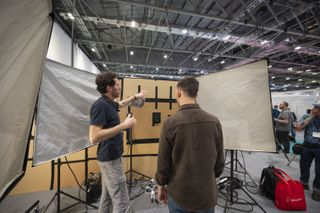 Giant cardboard box camera by Brendan Barry