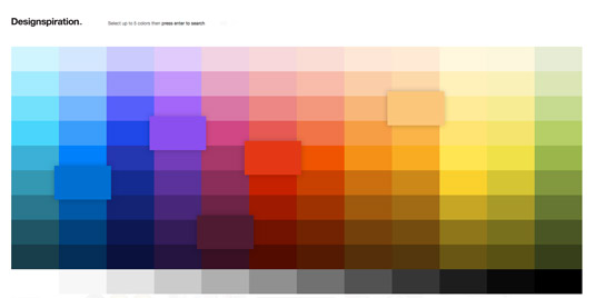 Designspiration will generate a display of all images with your chosen colour combinations