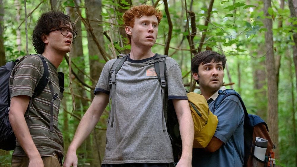 Martin Herlihy, Ben Marshall and John Higgins in Please Don&#039;t Destroy: The Treasure of Foggy Mountain