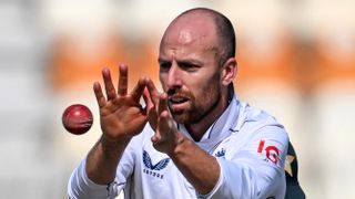 England's Jack Leach catches the ball ahead of the Pakistan vs England 3rd Test 2024: live stream 