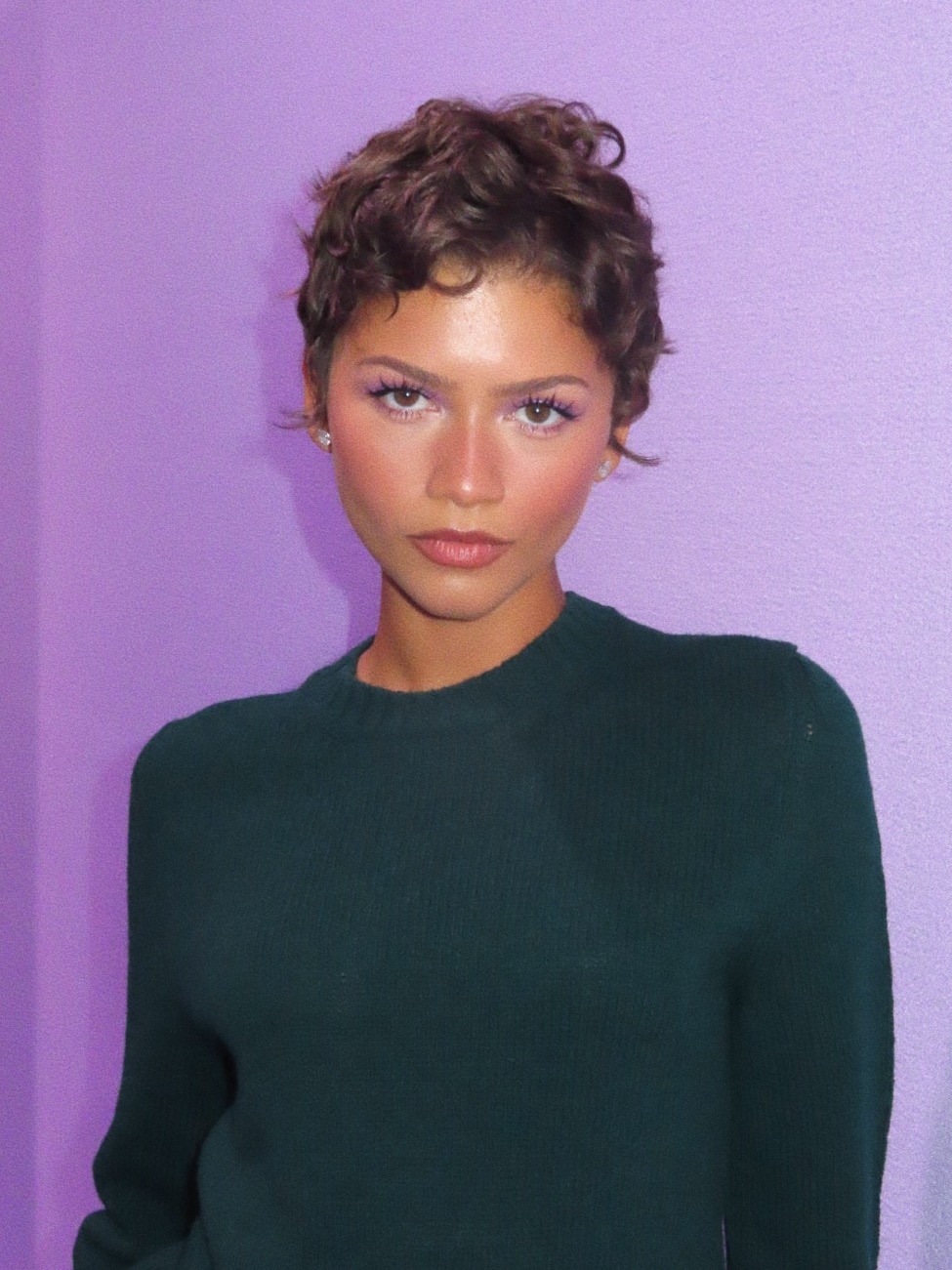 Zendaya with lilac eyeshadow.