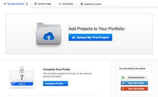 Behance profile: step 2