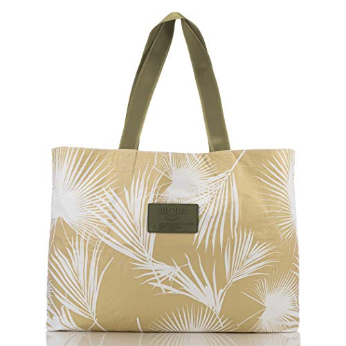 Aloha Collection Splash-Proof Reversible Day Palms Holo Holo Tote in Sand