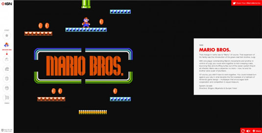 interactive website mario