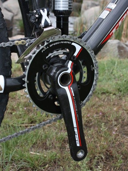 Trek worked with FSA to create a narrower version of their K-Force Light 2x9 crankset and the effect on pedaling mechanics is definitely noticeable.