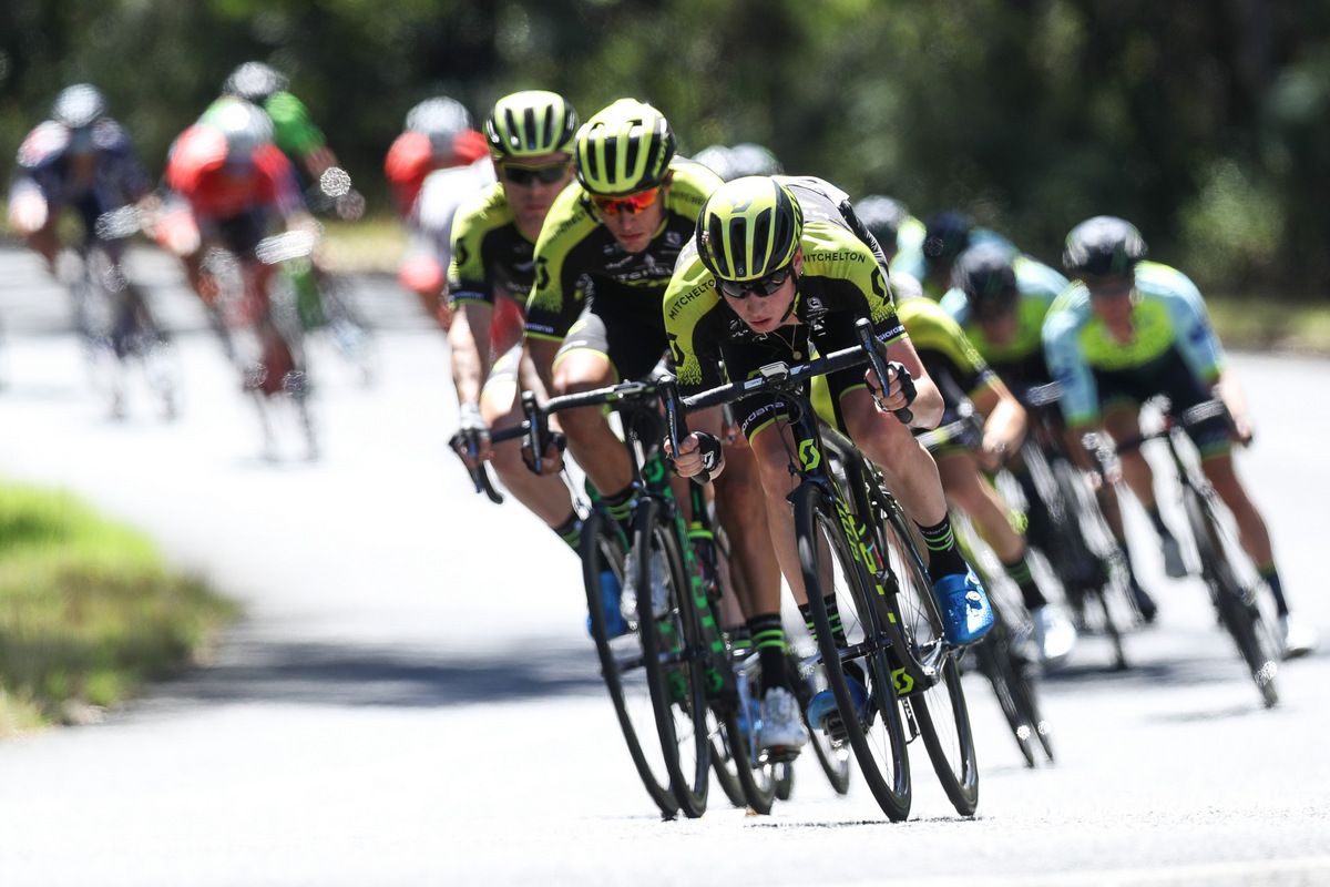 Lucas Hamilton leading Mitchelton-Scott