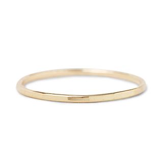 Classic Hammered Ring, Yellow Gold