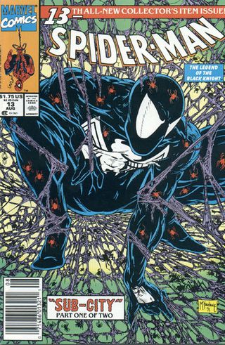 McFarlane later paid homage to his own cover with a black version for a story involving Morbius.
