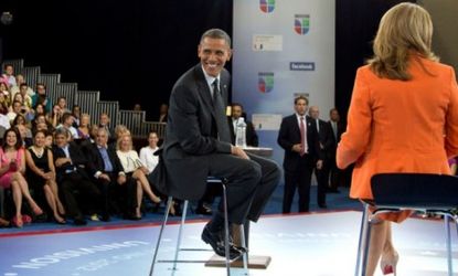 President Obama participates in a town hall at the University of Miami on Sept. 20.