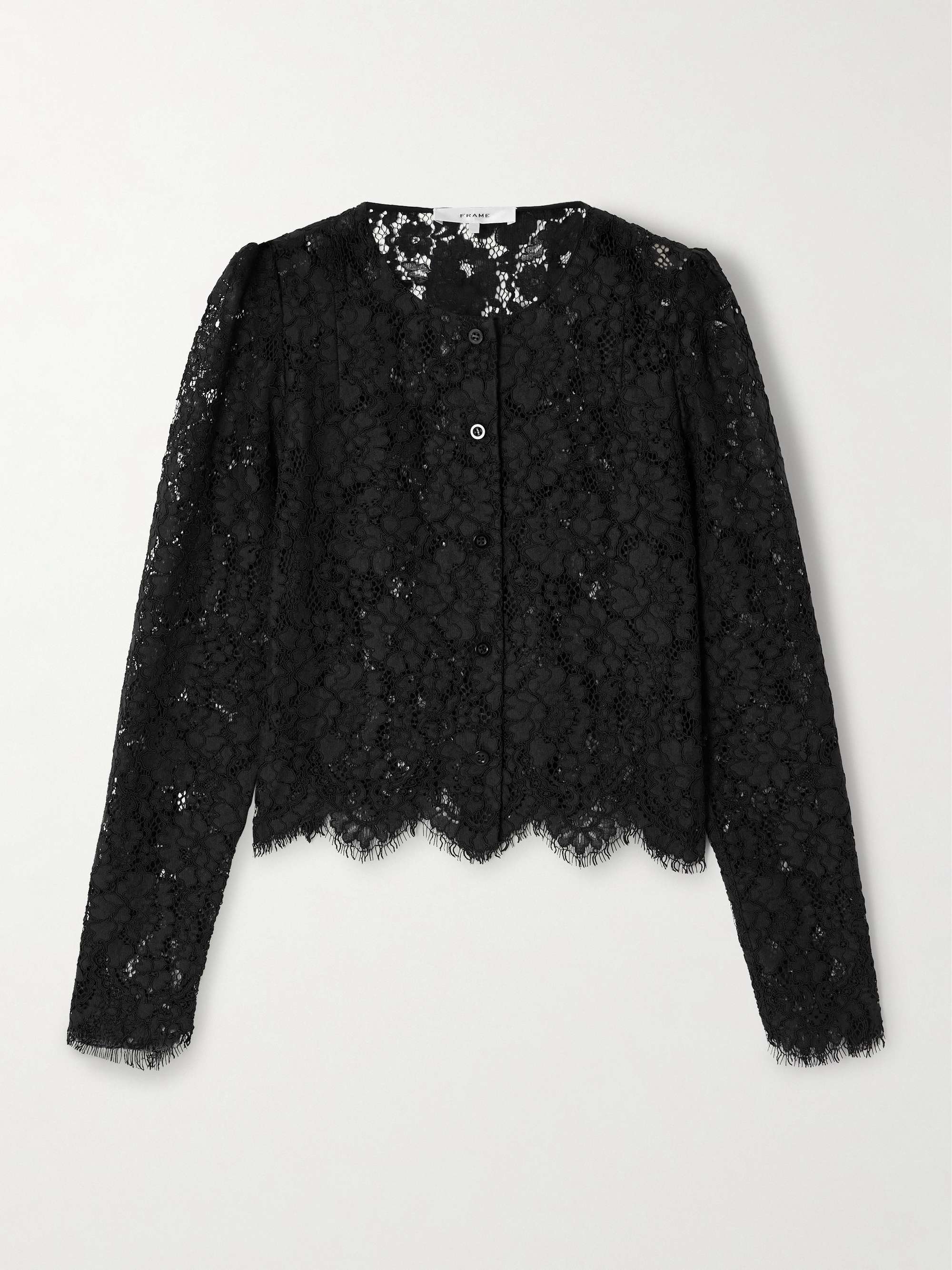 Organic Cotton-Blend Lace Blouse