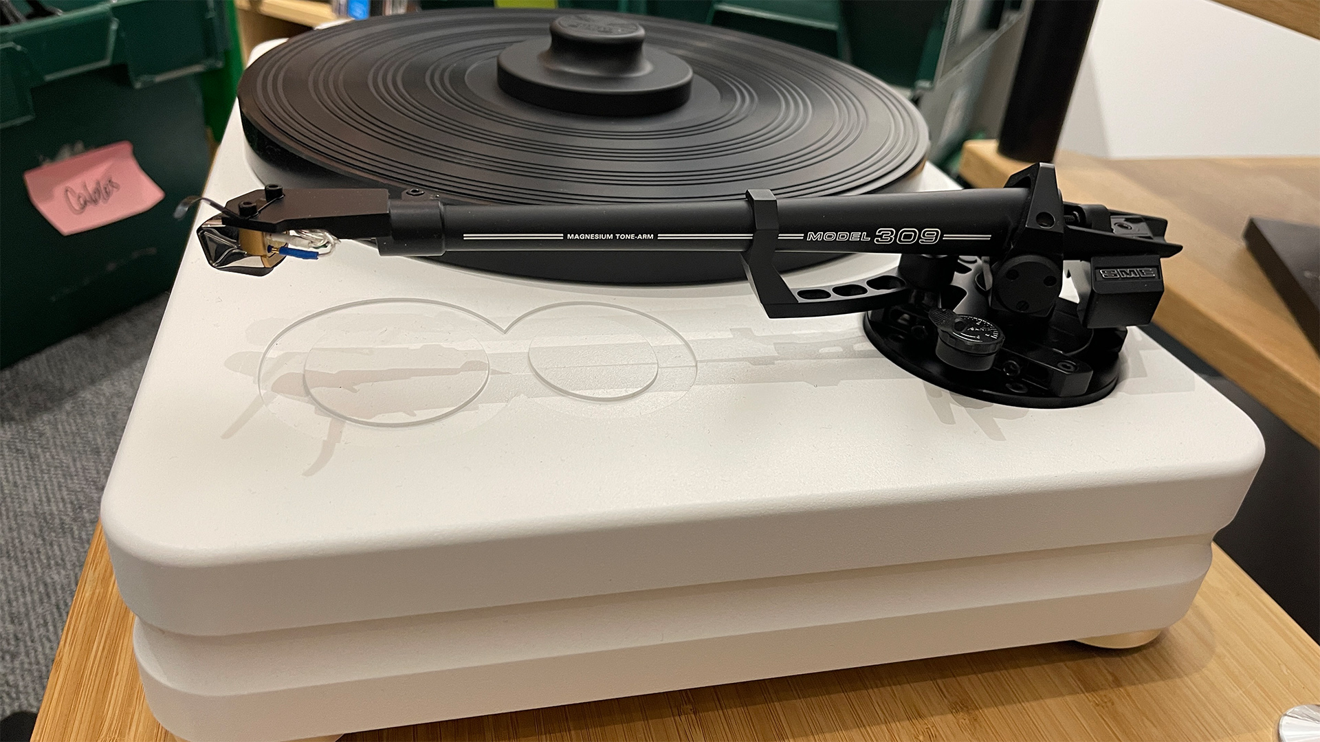 SME Model 8 turntable detail shot of tonearm