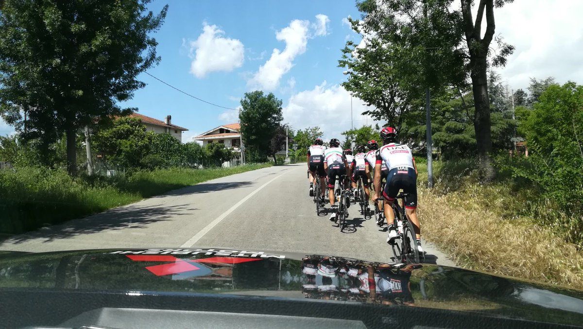 The UAE riders out for a spin