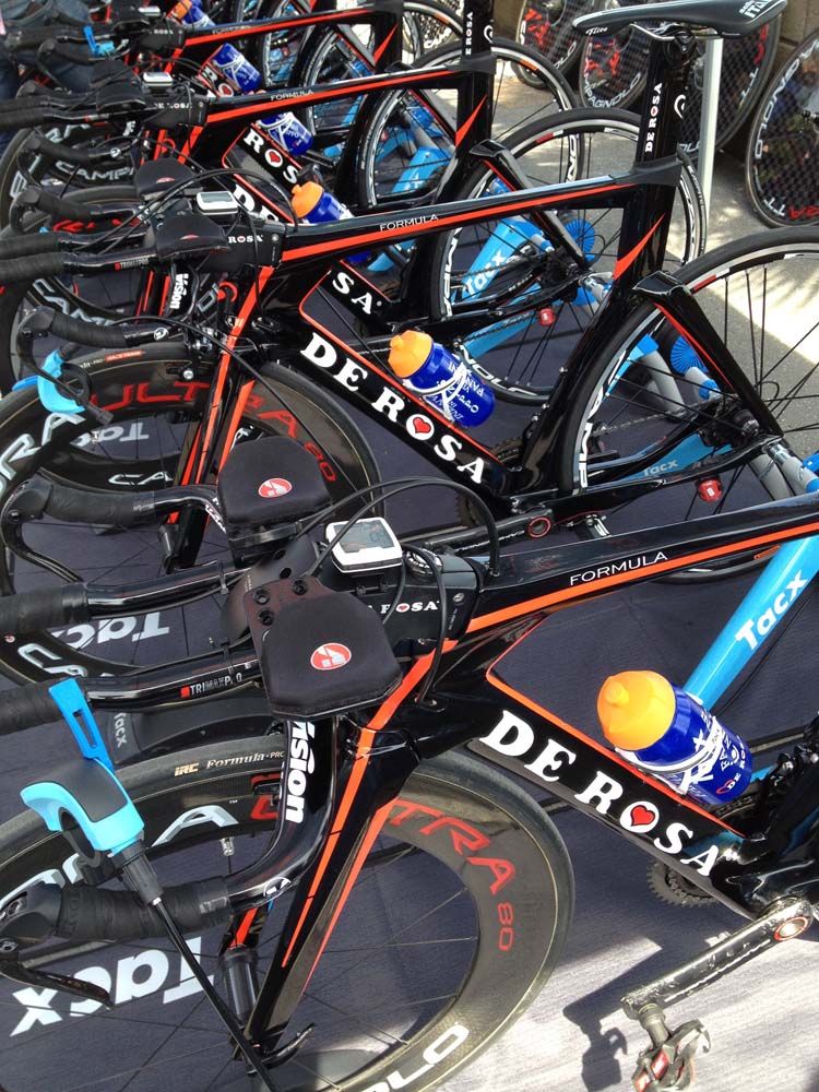 The Nippo Vini Fantini team is riding these De Rosa bikes