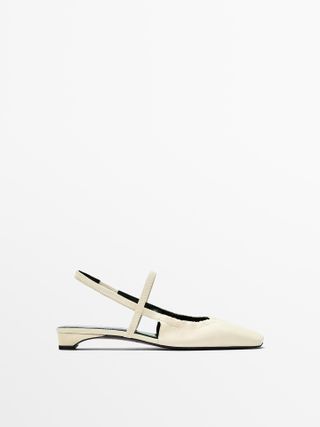 Slingback Ballet Flats With Instep Strap