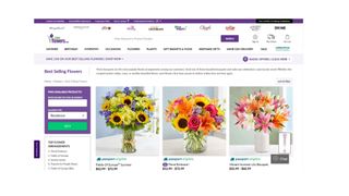 1-800-Flowers review: Image shows the website's bestselling bouquets.