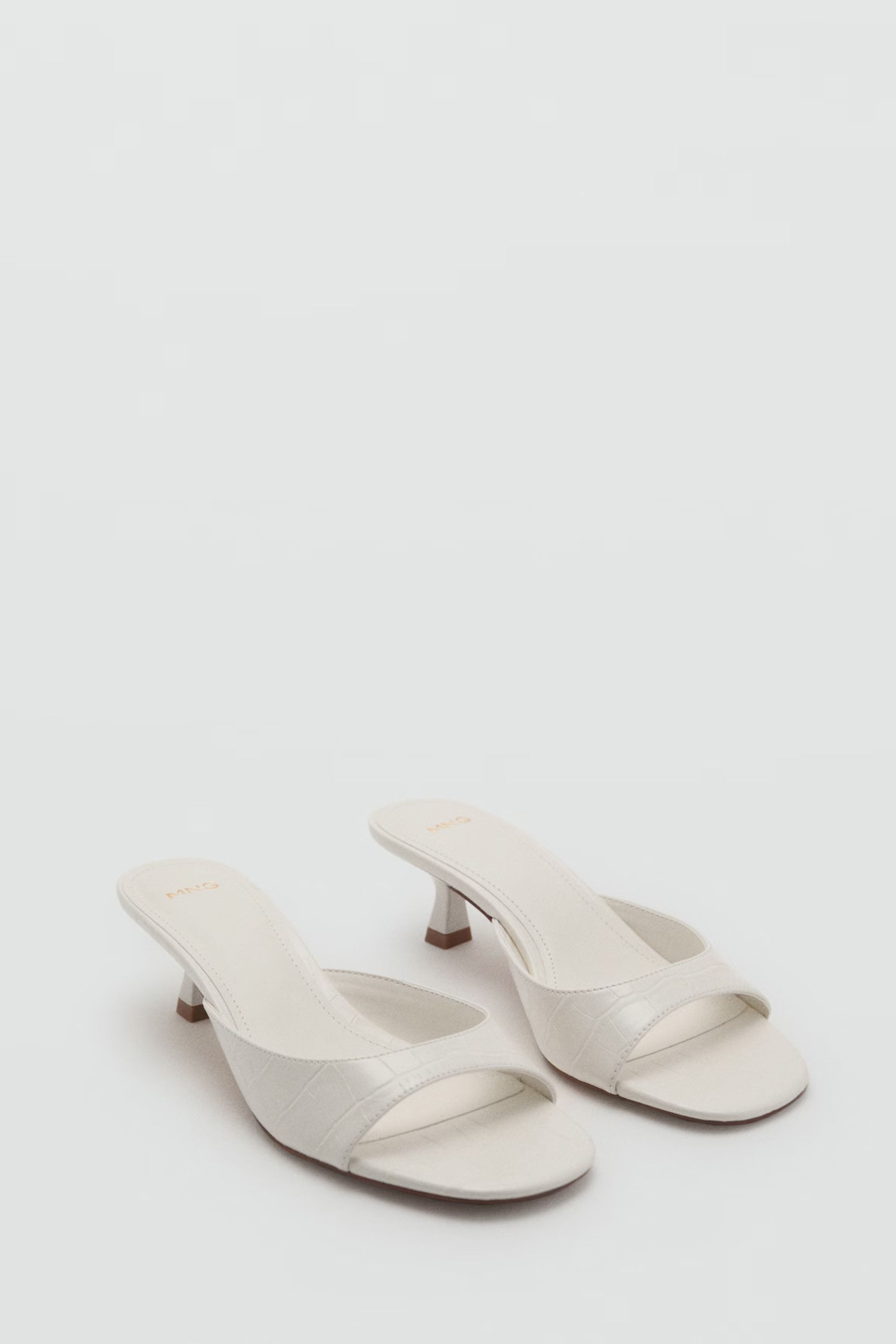 Mango kitten heel sandals cut out 