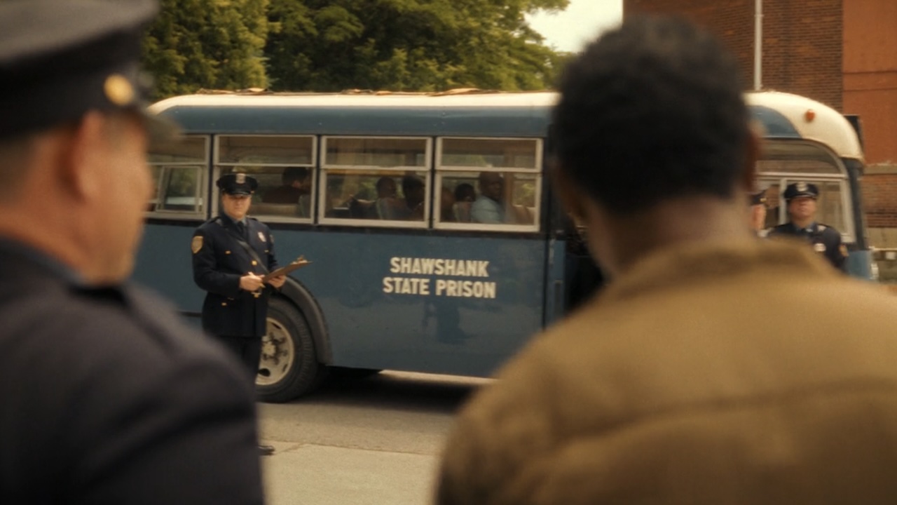 A Shawshank State Prison bus in IT: Welcome to Derry Episode 5