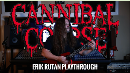 Cannibal Corpse guitarist Erik Rutan playing in his home studio