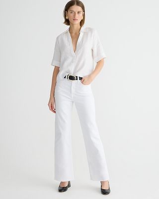 Slim Wide-Leg Jean in White Wash