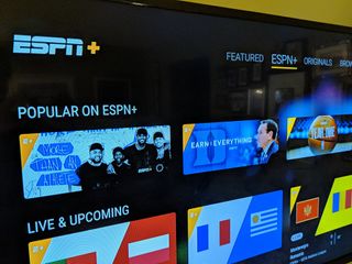 ESPN+ TV app Popular Shows and Games on Android TV