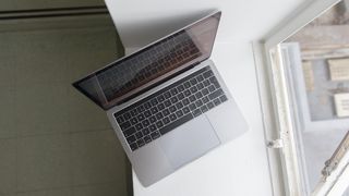 The Apple MacBook Pro 13in (2018) from above