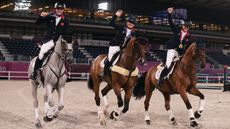 The gold medal-winning British eventing team at Tokyo 2020 &ndash; a new eventing format is likely for LA28.