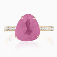 Eckland Pink Sapphire Cocktail Ring with Diamond Pavé, $1144