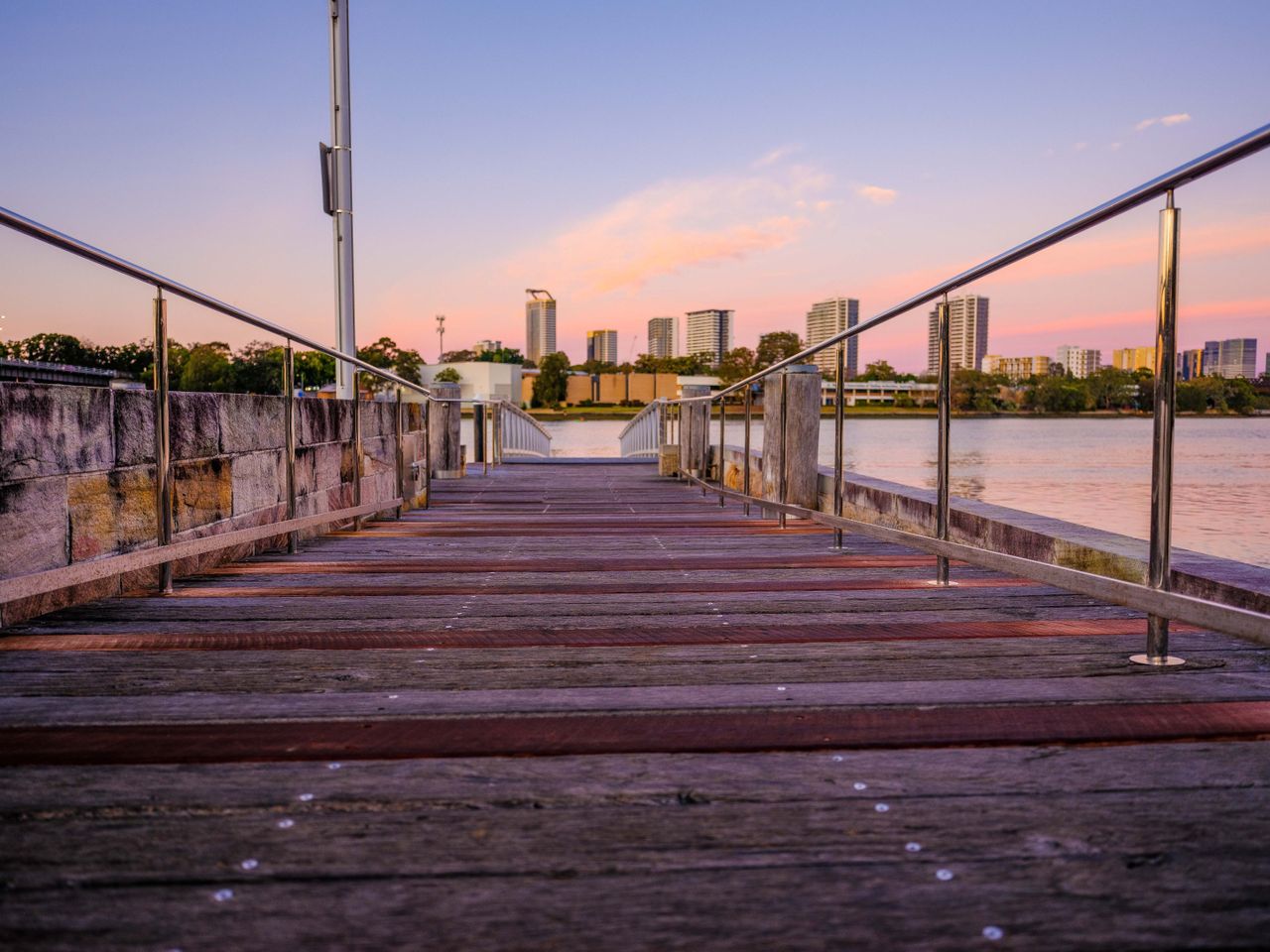 A wooden jetty
