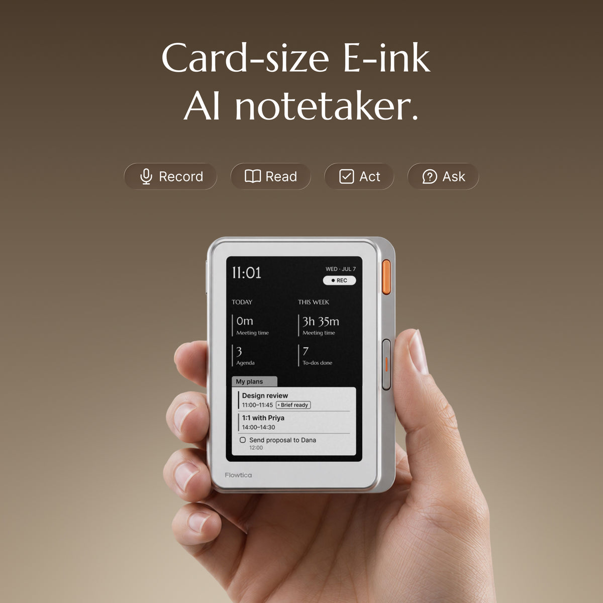 Flowtica Verso Reservation | E-Ink Ai Notetaker
