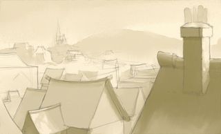 How to paint atmospheric rooftops in ArtRage