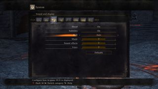 The “Auto” HUD setting is a great option for taking in the world of Dark Souls 3 with as few distractions as possible, while still having all information available when you need it.