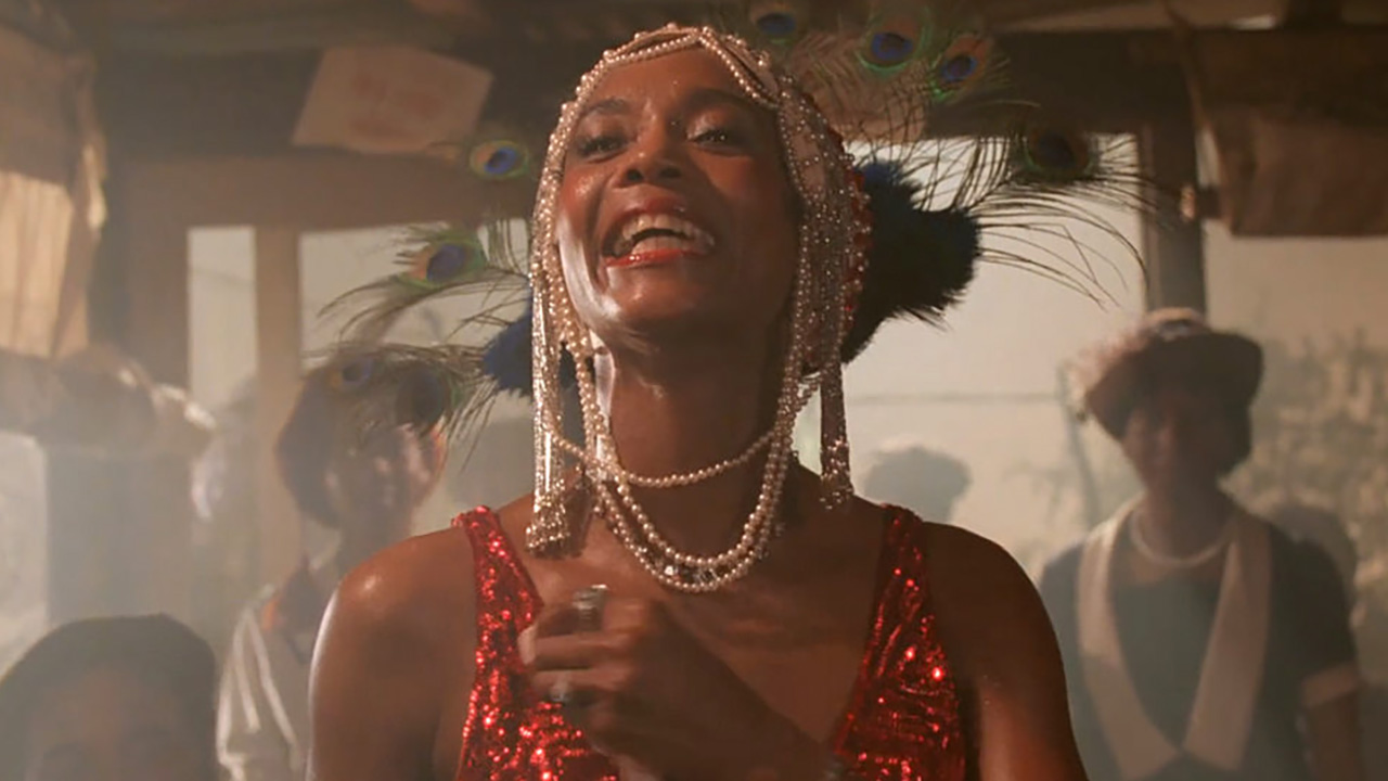 Margaret Avery in sparkles in The Color Purple 1985.