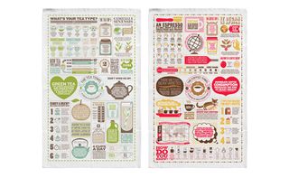 Howkapow Tea tea towel and Coffee tea towel, £10 each