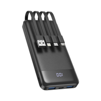 Charmast Portable Charger| 10,000 mAh | USB Type-A, USB Type-C, Lightning, Micro-USB cables built-in | $29.99 $18.99 at Amazon (save $11)