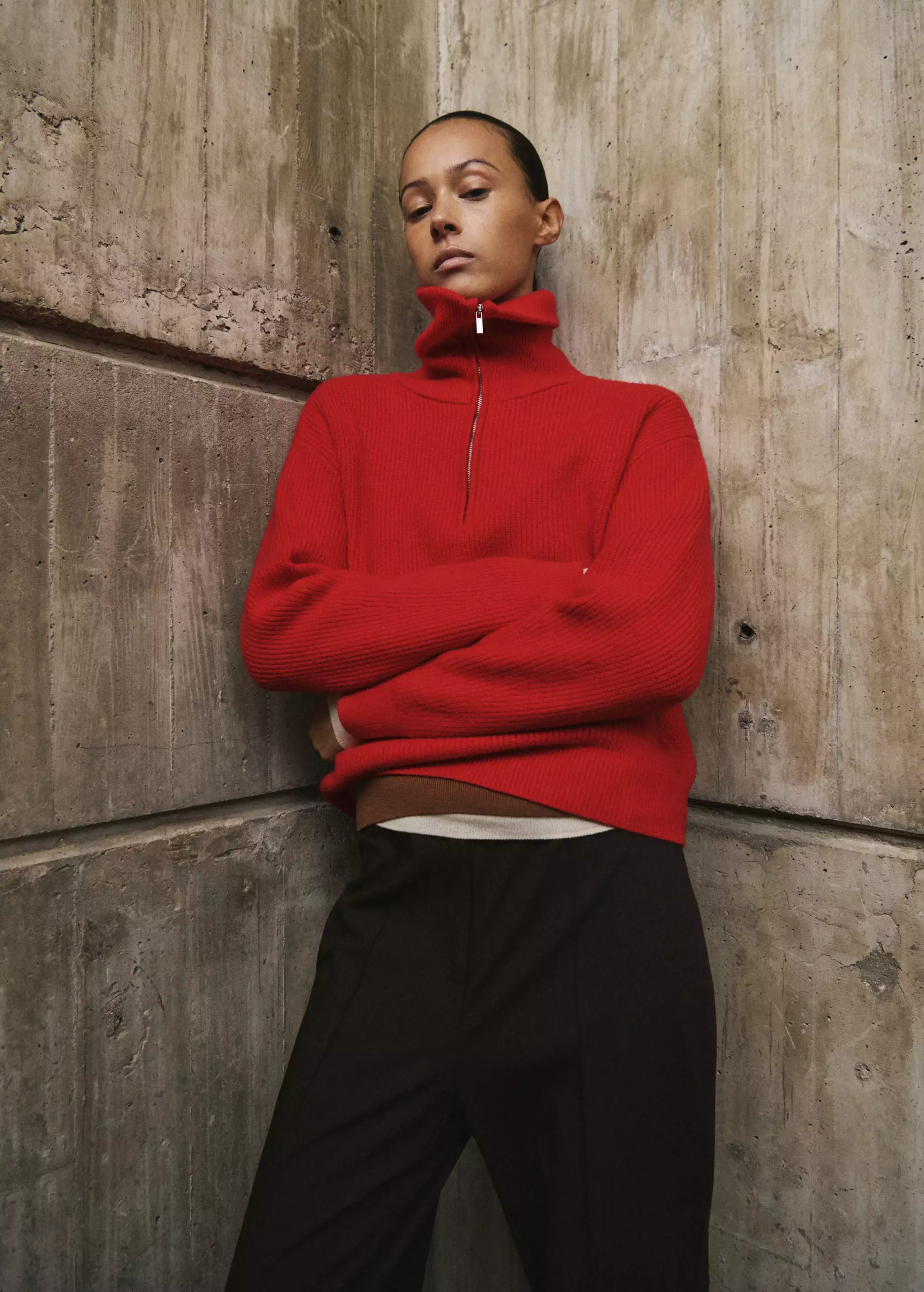 Sweater With Contrasting Zip Collar - Women | Mango United Kingdom