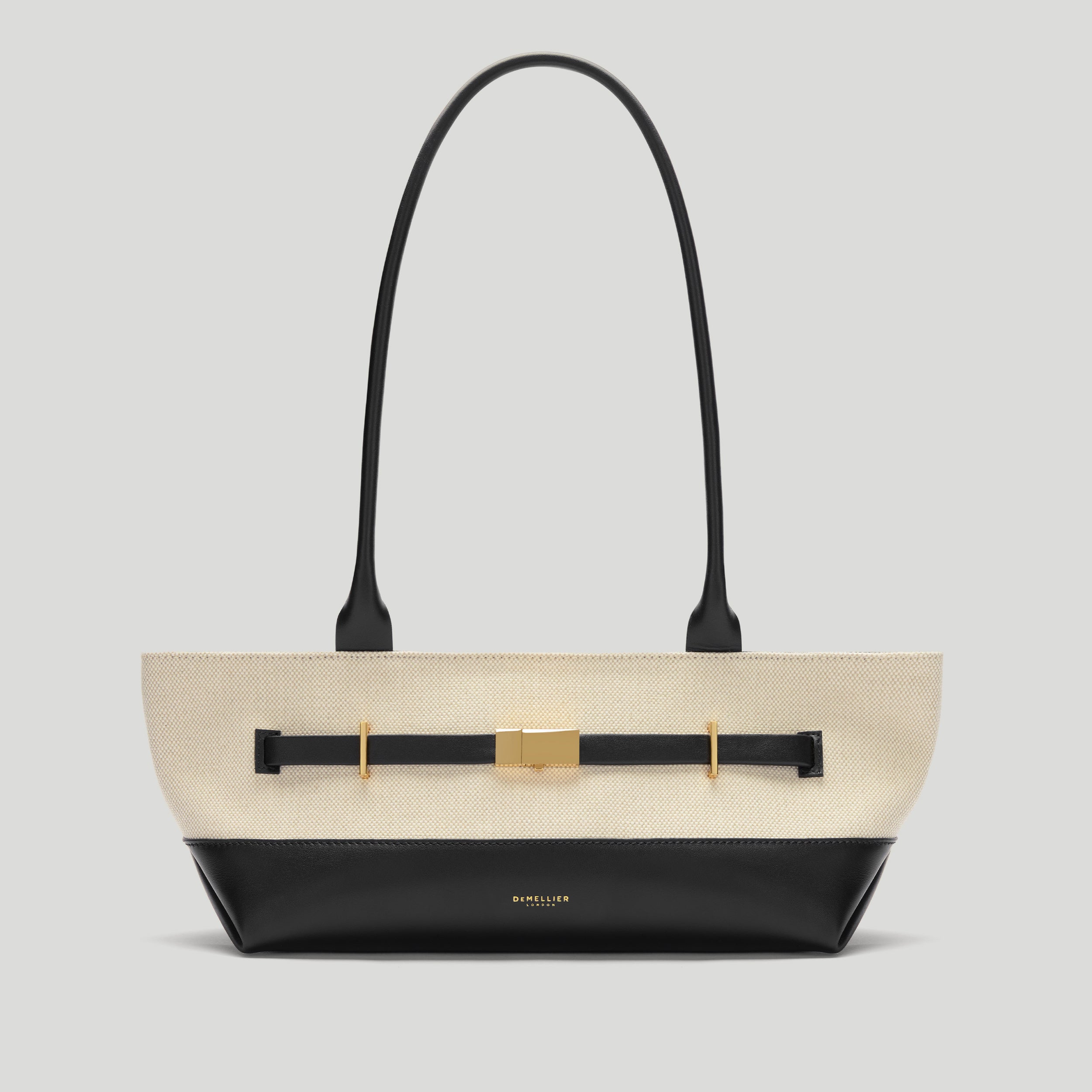 New York Shoulder | Salt & Pepper Canvas Black Smooth | damelier