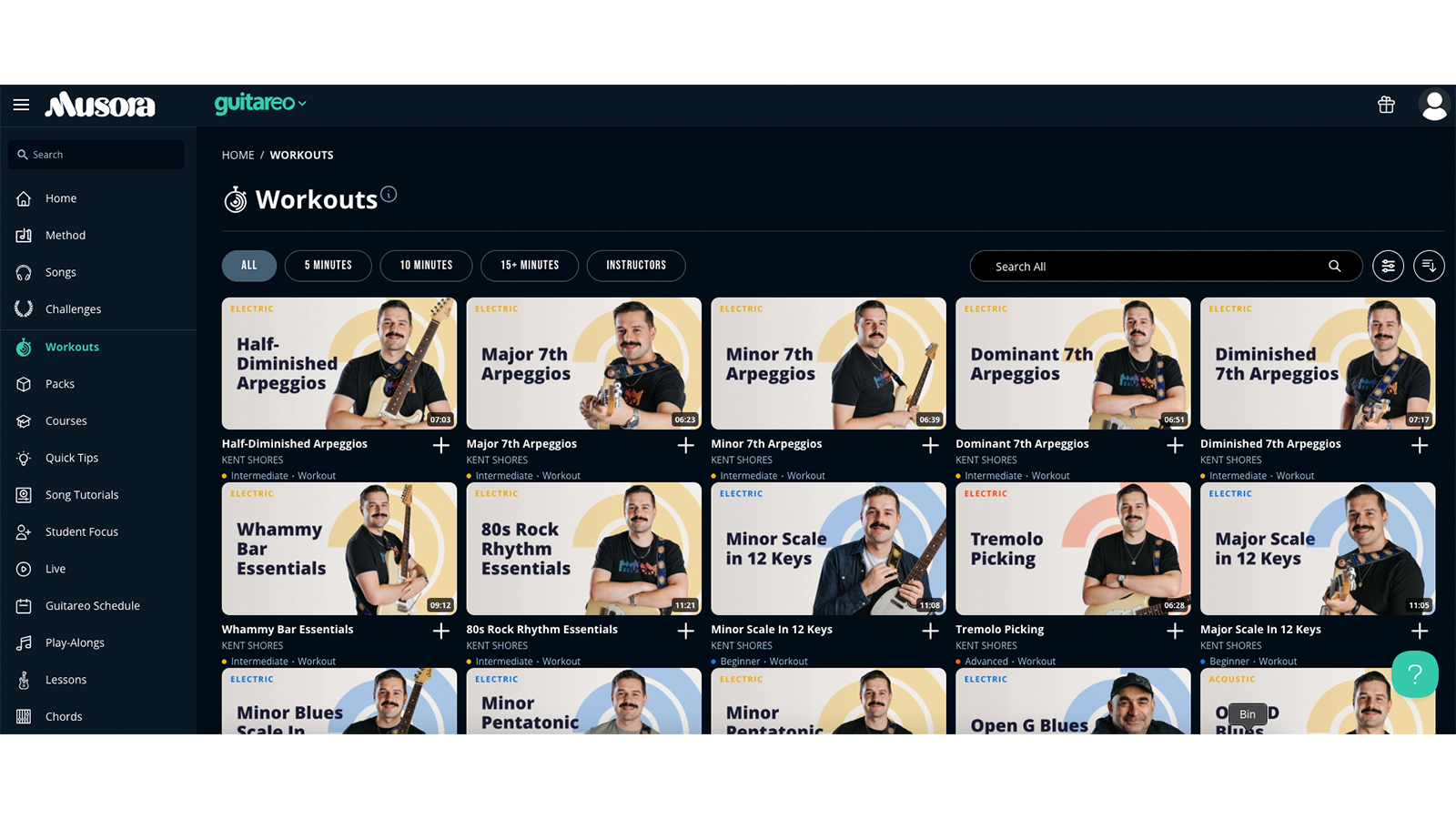 Screen grabs fro our testing of Guitareo