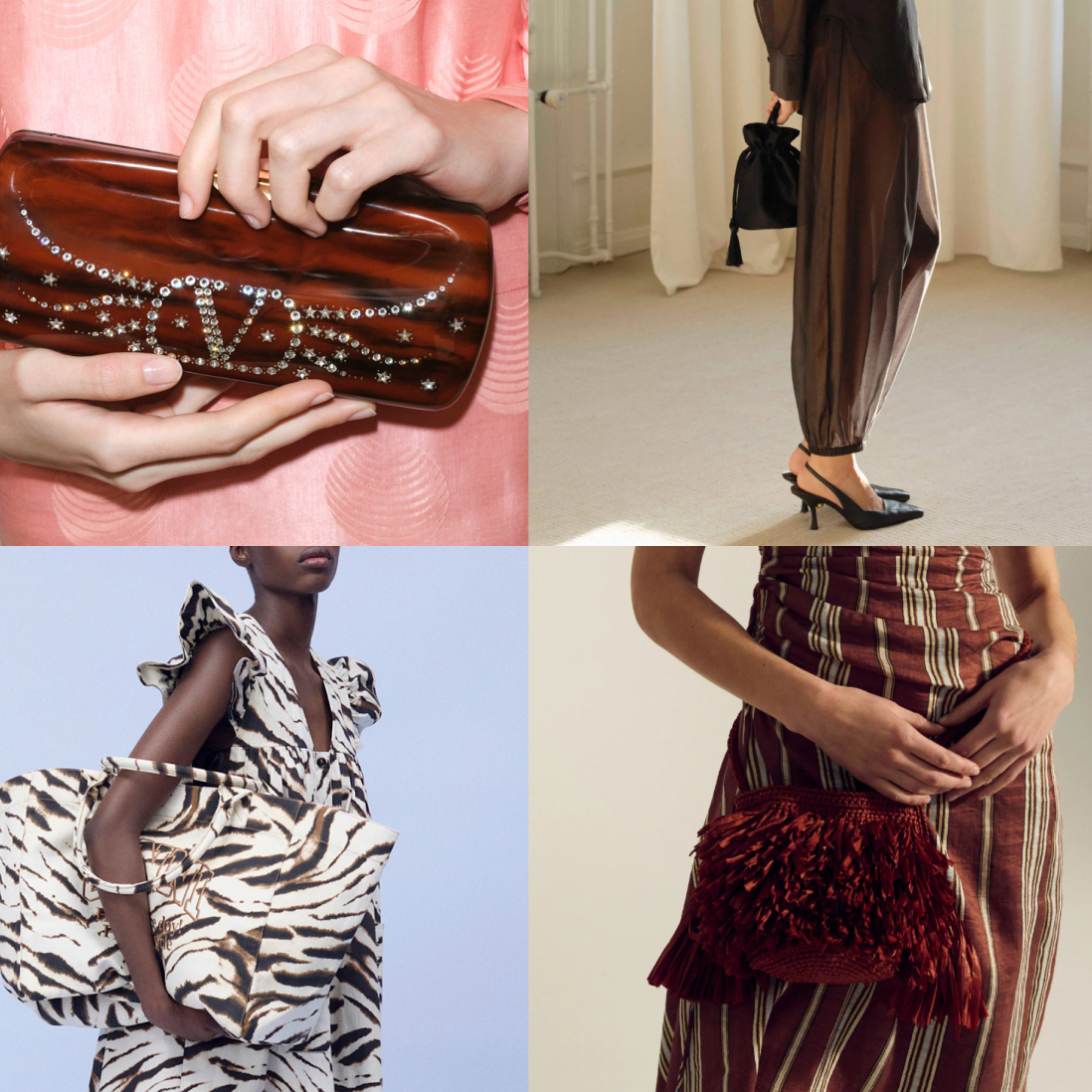 summer bag trends 2026 at Valentino, By Malene Birger, Ganni, and A.L.C.