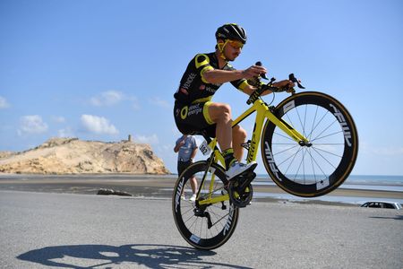 SOHAR, OMAN - FEBRUARY 16: Start / Niccolo Bonifazio of Italy and Team Direct Energie / during the 10th Tour of Oman 2019, Stage 1 a 138,5km stage from Al Sawadi Beach to Suhar Corniche / TOO2019 / on February 16, 2019 in Sohar, Oman. (Photo by Justin Setterfield/Getty Images)