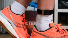 Whoop MG worn on the ankle