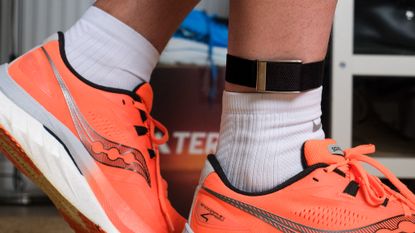 Whoop MG worn on the ankle