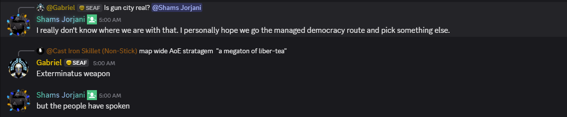 Helldivers 2 Discord screenshot