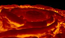 Jupiter's north pole is swirling with cyclones.