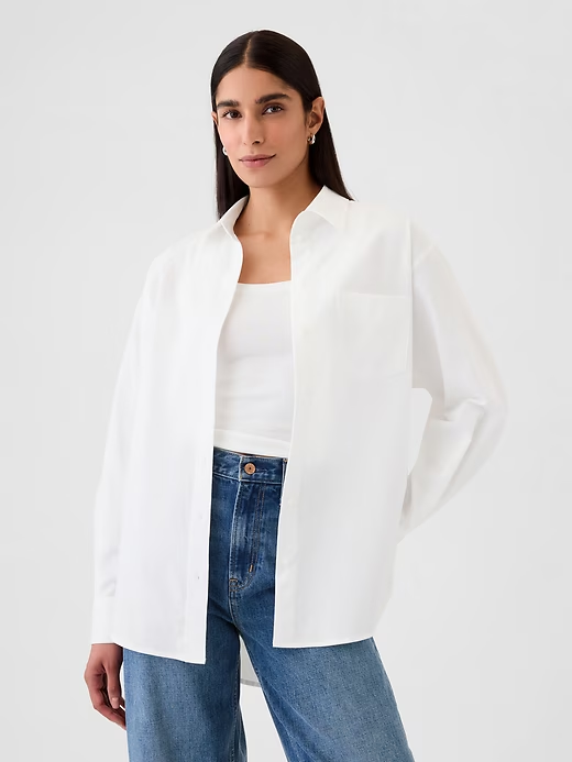 Gap, Organic Cotton Poplin Big Shirt (Was