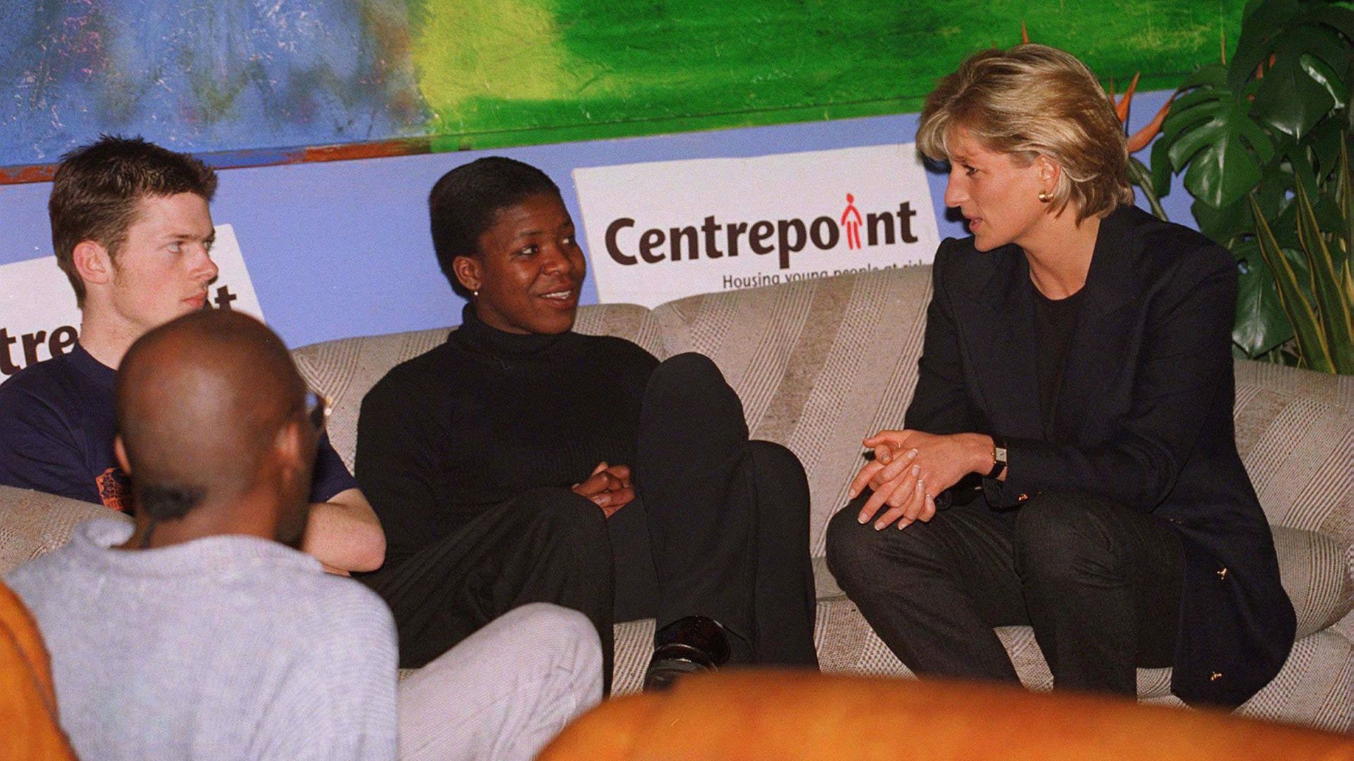 Princess Diana visits the Centrepoint charity in 1997