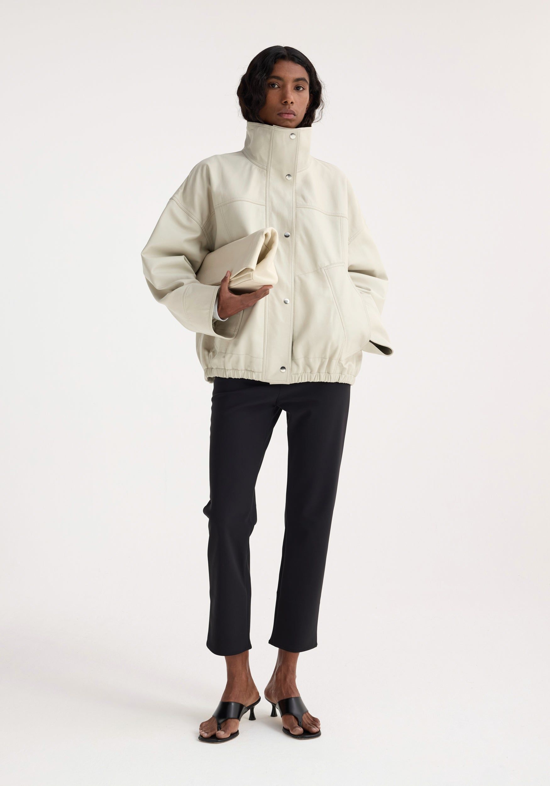 Reinvented Leather Jacket | Chalk