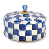 Royal Check Enamel Cake Carrier l Was $208, Now $124.80, at MacKenzie-Childs