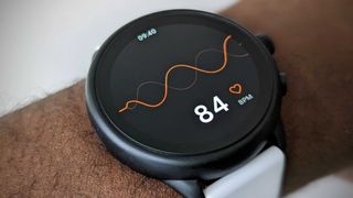 The heart rate monitor on the Fossil Gen 6 Wellness Edition