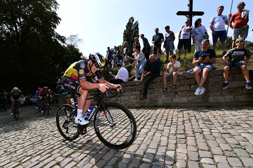 Yves Lampaert (Quick Step Floors) on the Muur van Geraardsbergen