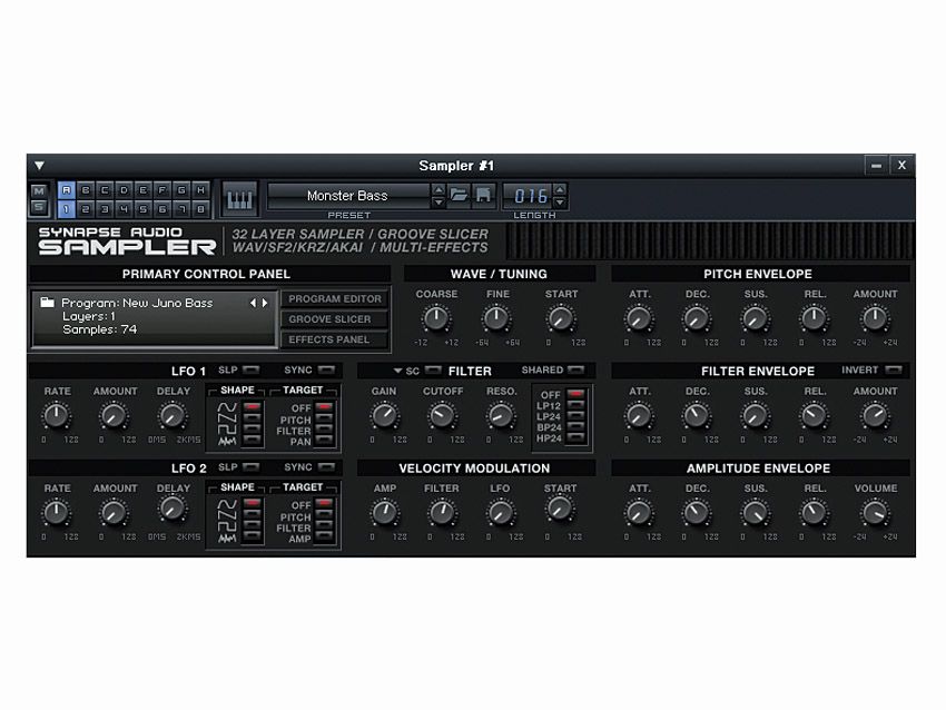 An old dog gets a new look - the sampler is one of many instruments that benefit from Orion's new skin.